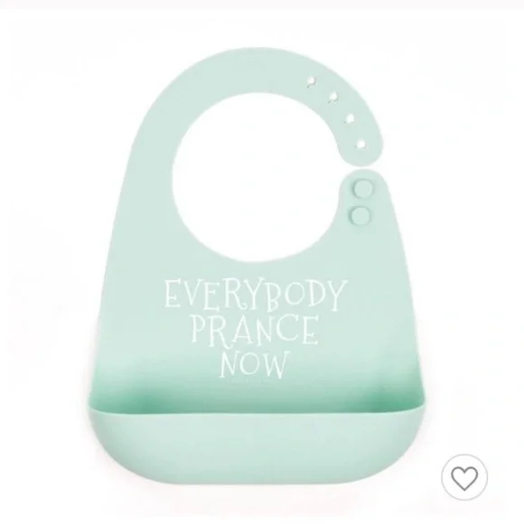 NEW Tunno Tots mint silicone bib Everybody Prance