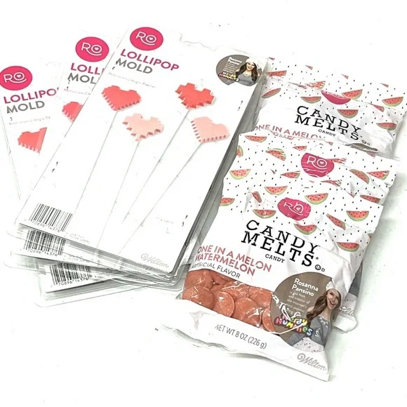 Valentines’s Day Lollipop Mold and Candy Melts Set - Pink and White