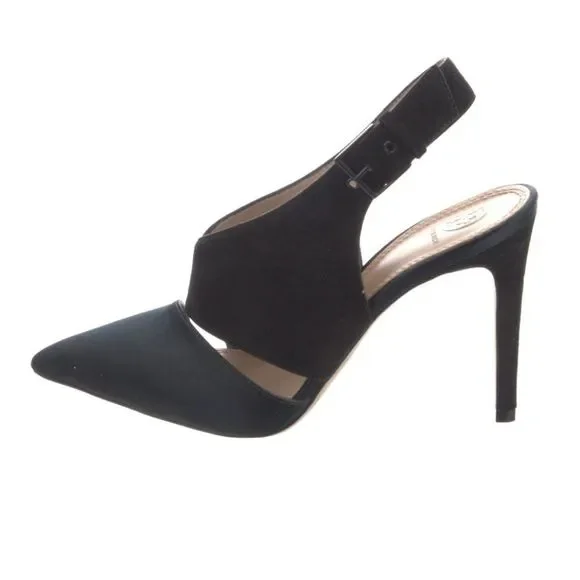 Tory Burch - Black Suede Slingback Pointed Toe Pumps | heels, shoes | Size 6
