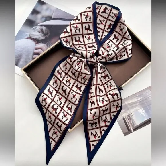 Horse-Print Scarf M726