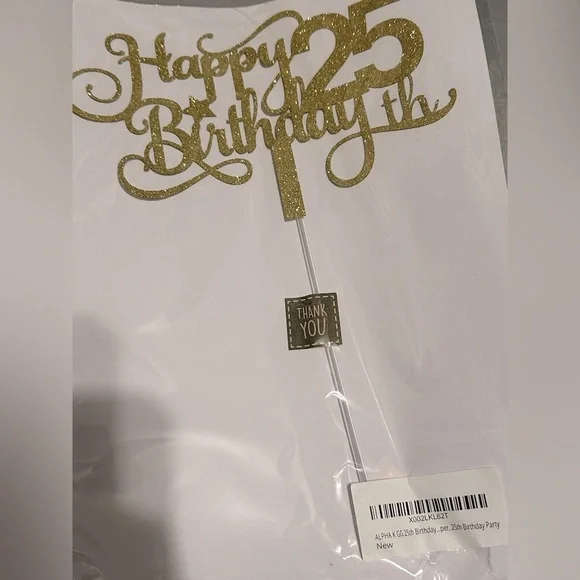Amazon Gold Glitter Happy Birthday Cake Topper for Birthday Party Decorations