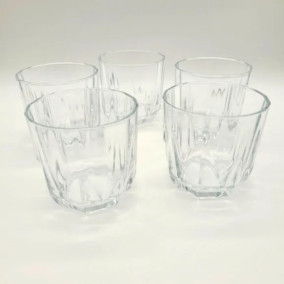 Pasabahce Vertical Ridges Old Fashioned Rocks Glasses x5​​​