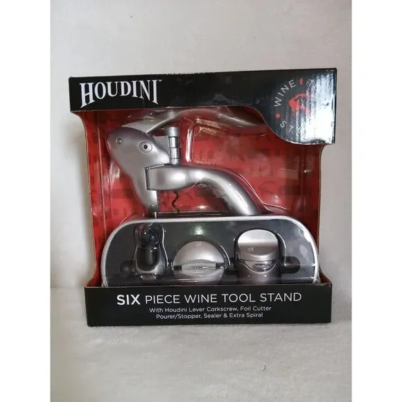 Houdini‎ 6 piece Wine Tool Stand/CORKSCREW SET NIB