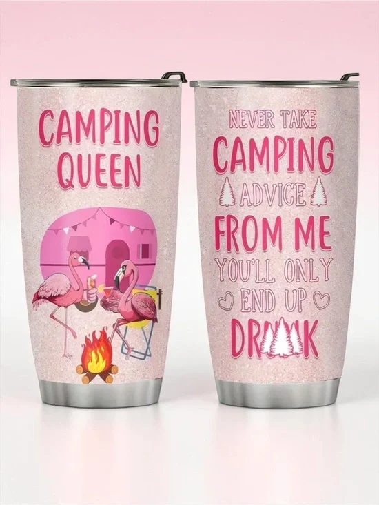 Camping Queen Insulated Tumbler 20 oz Stainless Steel RV Drinking