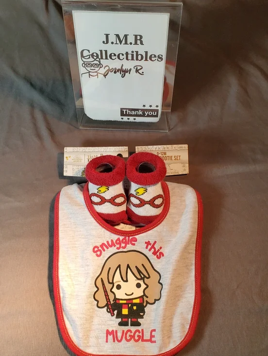 Harry Potter Baby Unisex Bib and Bootie Set Gifts for Baby (Red Multi, 0-12M)