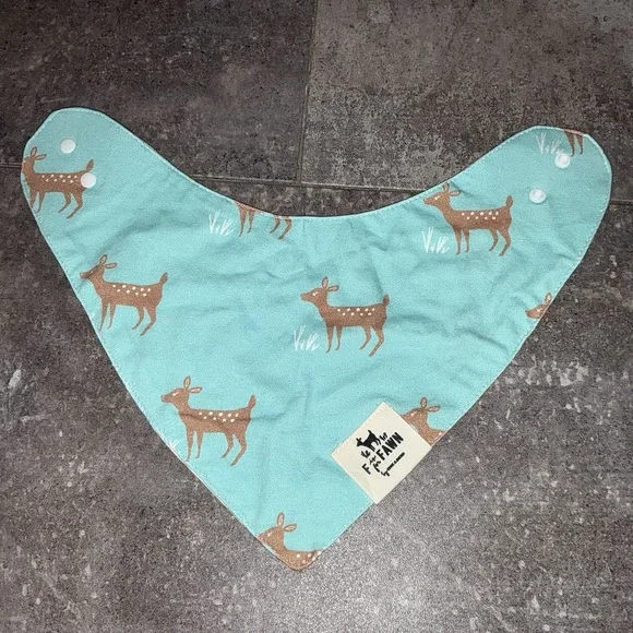 F Is For Fawn By Doe A Deer Infant Toddler Drool Bib and Burp Bandana‎ Neutral