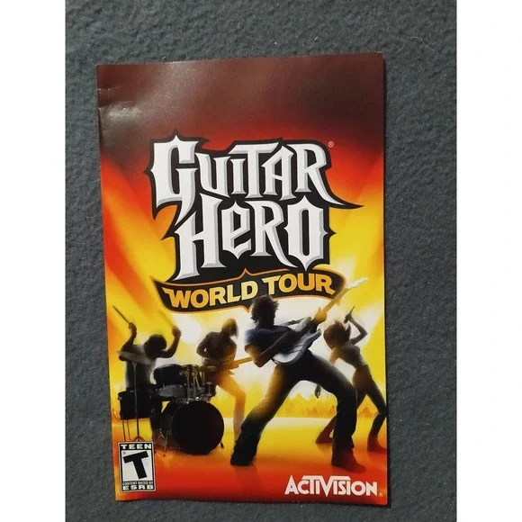 Guitar Hero World Tour Manual PlayStation 2 PS 2 Original Replacement Guide