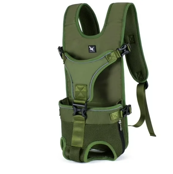 Green TAILUP Pet Carrier Backpack for small Dogs travel bag