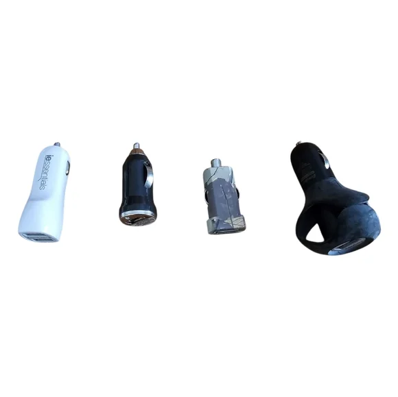 Set Of 4 Misc Used Car USB-A Chargers For 12V Car Outlet