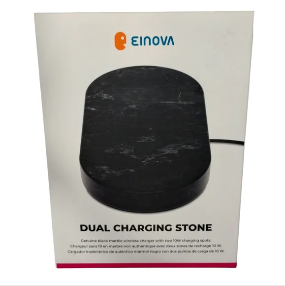 Einova Lava Stone 10W Dual Wireless Charging Pad for Qi Devices NEW