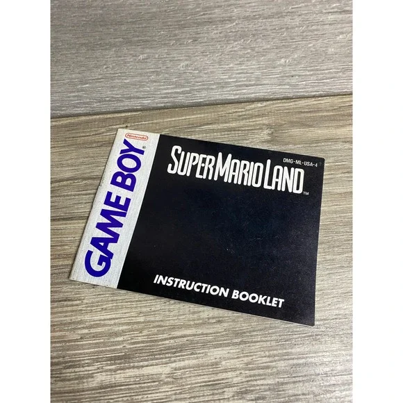 Super Mario Land Nintendo Game Boy Instruction Booklet Manual DMG-ML-USA-4 1989
