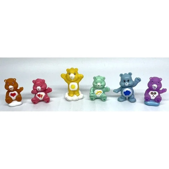 Care Bears Figures Cake Toppers LOT of 6 TCFC Hasbro‎ Some Vintage