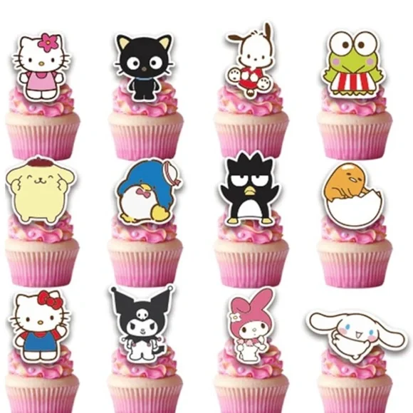 Sanrio Character Cupcake Toppers Hello Kitty