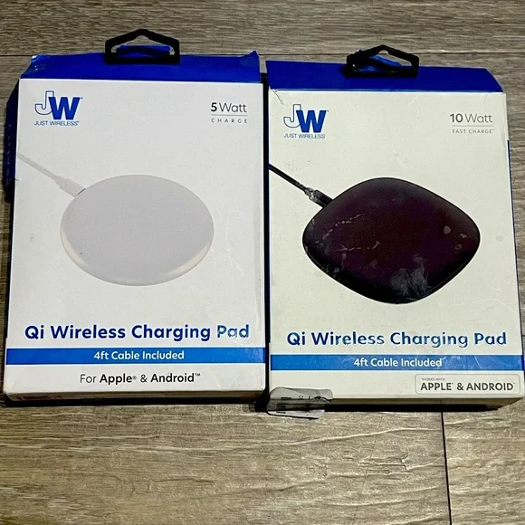 JW Two wireless chargers for android or iPhone qi enabled