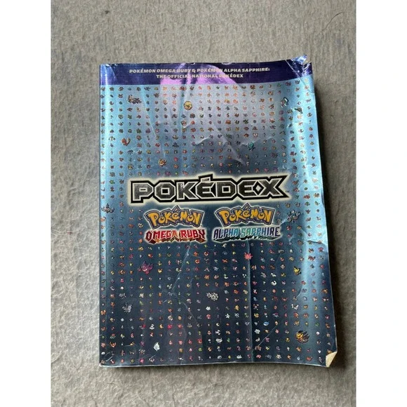 Pokemon Omega Ruby Alpha Sapphire Official National Pokedex‎ Guide Book damaged