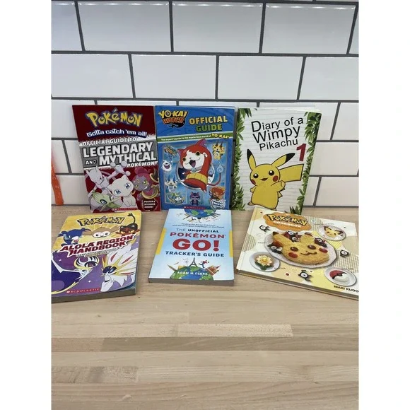Pokemon Strategy Guide Book Lot Of 8 Trackers Guide, Cookbook, Diary,‎ Yo-Kai +
