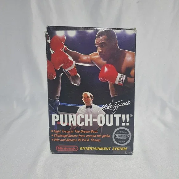 Mike Tyson's Punch Out For NES 1987 Cartridge Box Manual Sleeve Letter‎