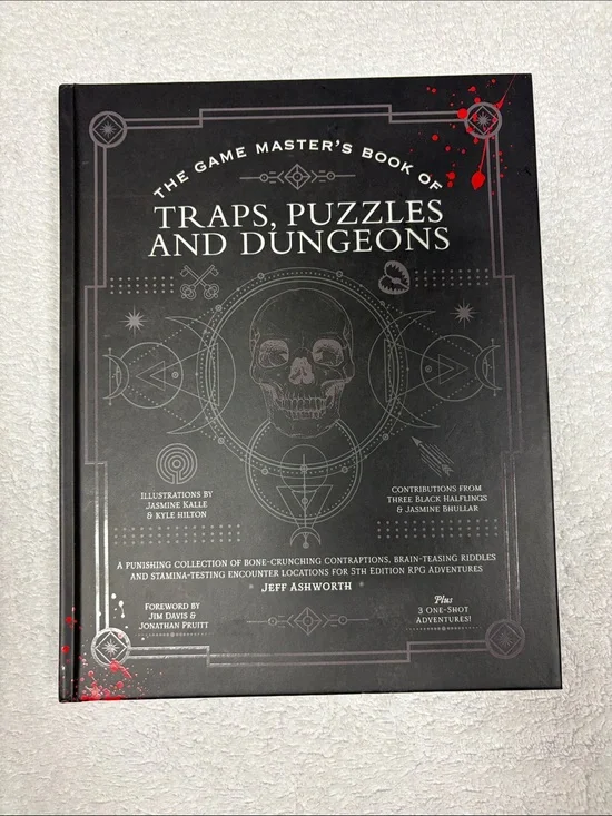 Traps, Puzzles and Dungeons - Black Hardcover Gaming Guide Jeff ashworth