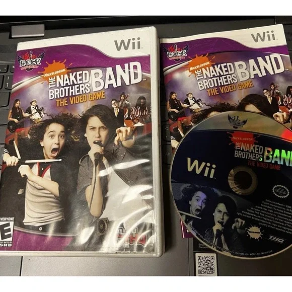 027-013 Nintendo Wii The‎ Naked Brothers Band Manual E Video Game
