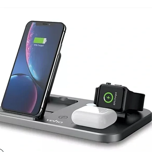 Veho DS-7 Qi Wireless Multi-Charging Station w/LED Night Ligh