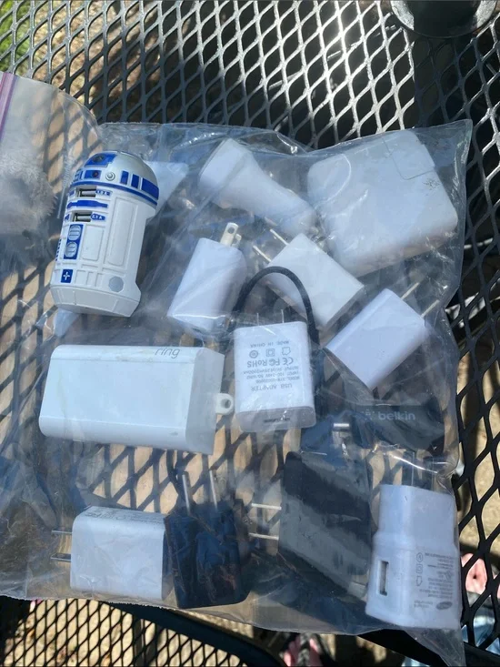 Assorted White/ black USB Phone or car Chargers and Adapters - Multipack
