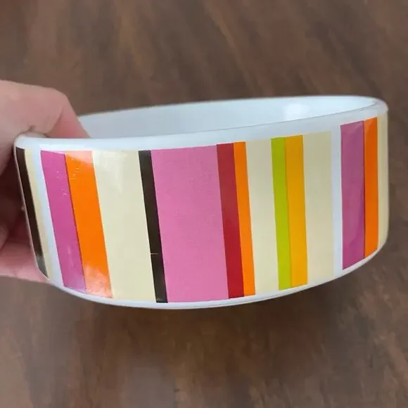 HTF Isaac Mizrahi for Target colorful striped pet bowl