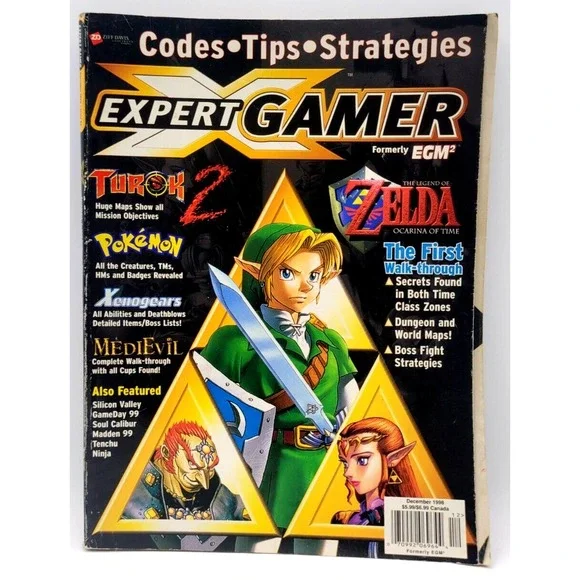Expert Gamer Magazine December 1998‎ Issue 54 Legend Of Zelda, Turok, Pokemon