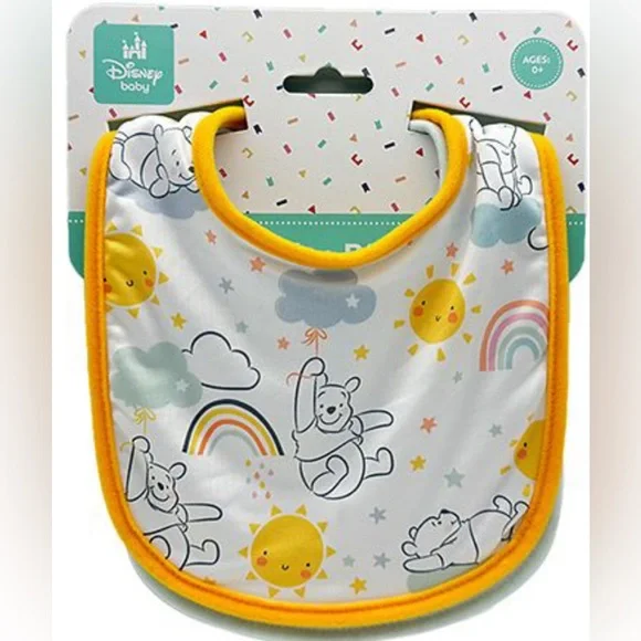 DISNEY Baby Winnie The Pooh 2 Bibs Set UNISEX NEW