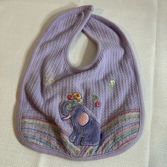 John Lennon baby bib‎ purple Y2K
