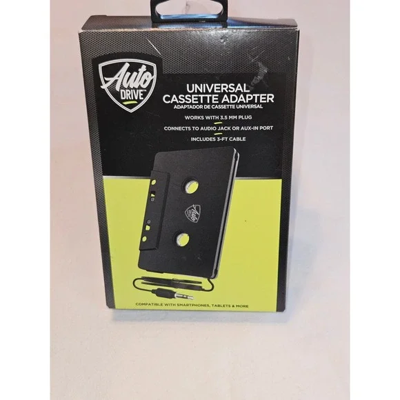 Auto Drive Universal Cassette Adapter‎ Works with 3.5 MM