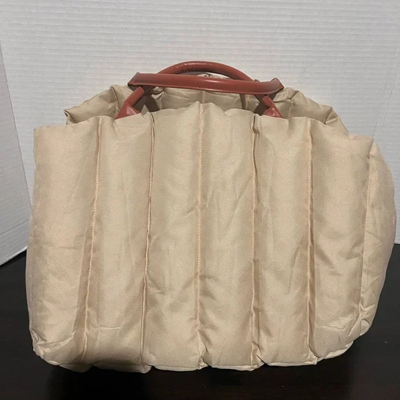 Elegant Dog/ Cat Cartier with Brown handles and added shoulder handles