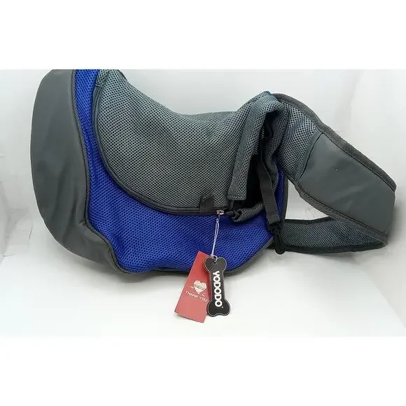 Pet Dog Sling Carrier Mesh Bag Puppy or Small Dog Blue/Grey