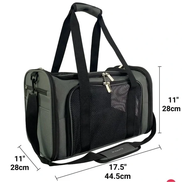 Mr. Peanut's Silver Series Airline Capable Soft Sided Pet Carrier 17.5 X 11 X 11