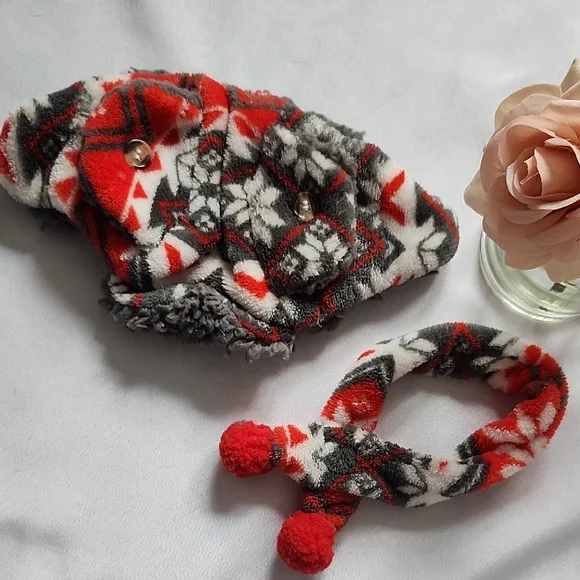 Dog Fleece Jacket & Scarf