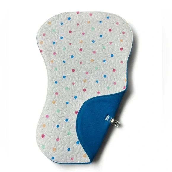 Hand Crafted Burp Cloth Colorful Polka Dot Flannel Contoured Padded Reversible