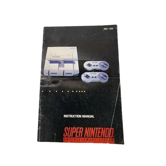 Super Nintendo Entertainment System Instruction Manual Authentic ‎ Original