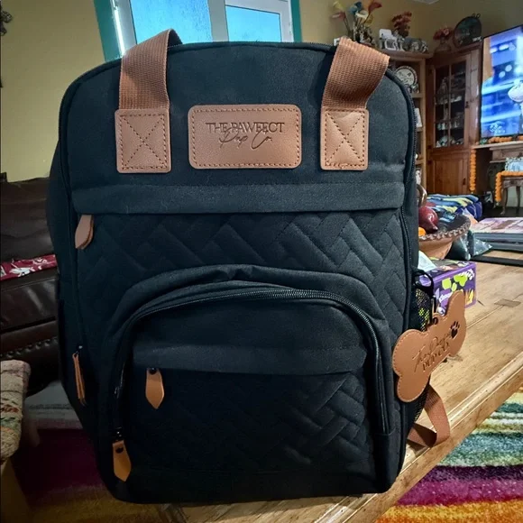 The Pawfect Pooch Carrier Backpack - Black and Tan