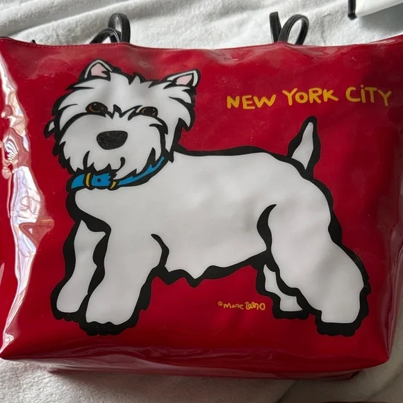 Red Dog Tote Bag