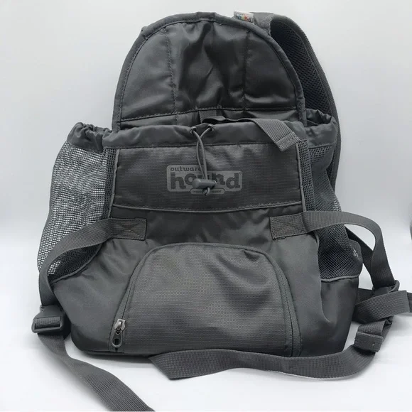 Outward Hound Gray Dog Front Carrier Bag Wearable Pooch Pouch Travel Adjustable