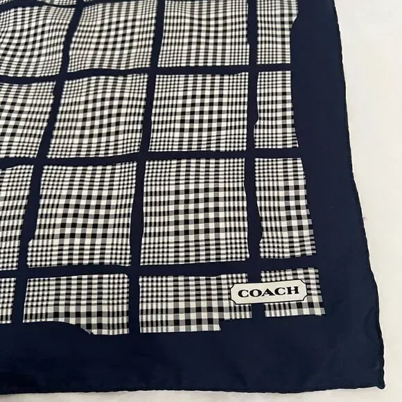 Coach scarf plaid print