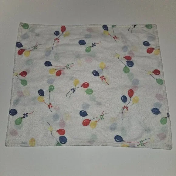 VTG Balloons Baby Burp Cloth Primary Colors Red Blue Yellow Green 14