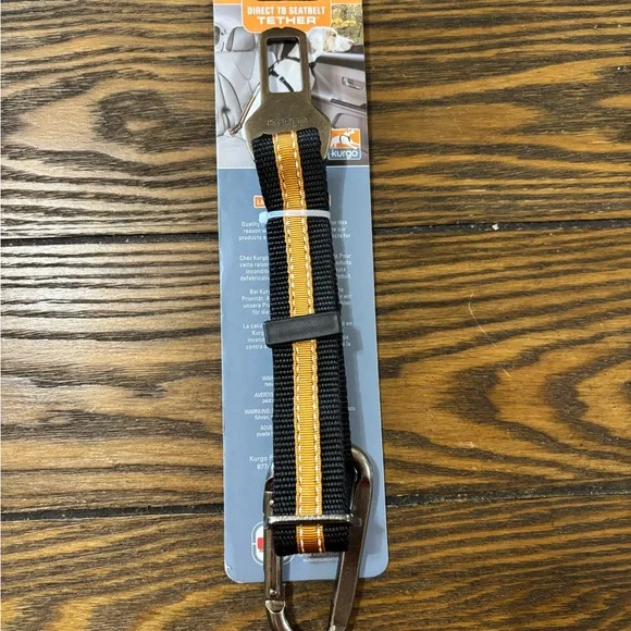 Kurgo Black and Orange Pet Tether