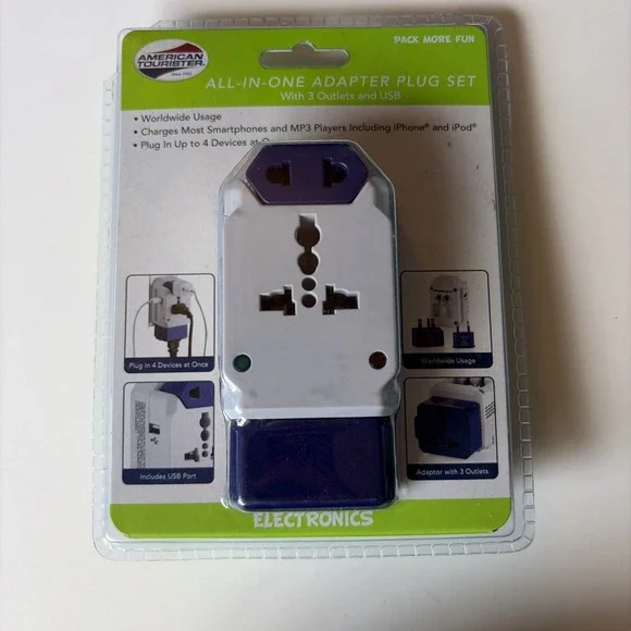 American Tourister All-in-One‎ Adapter Converter Plug Set