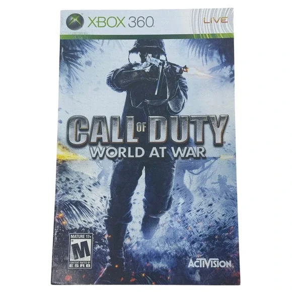 Call‎ of Duty World at War Xbox 360 Instruction Manual Booklet Activision