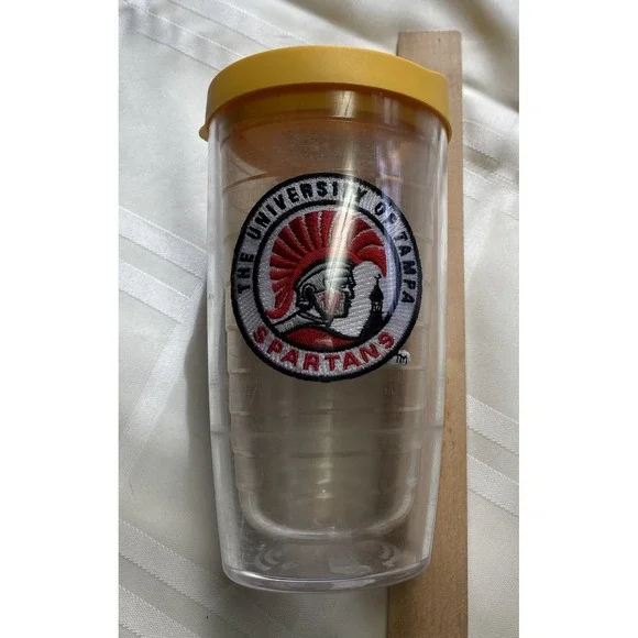 Tervis 16oz‎ University of Tampa Spartans Tumbler Yellow Lid Insulated Cup