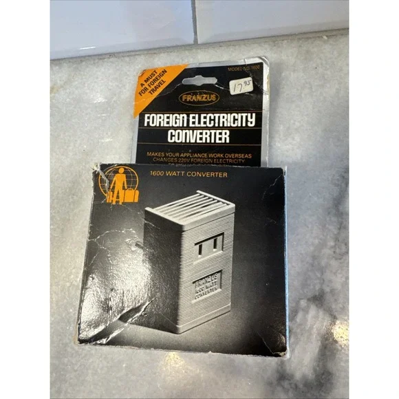 Franzus FR-1600 Travel Electric Dual-Converter Kit W / Travel Case And Box‎ VTG