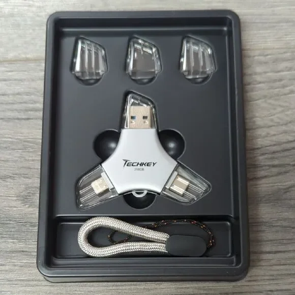 Techkey 3.0 256GB 3-in-1 Flash Drive