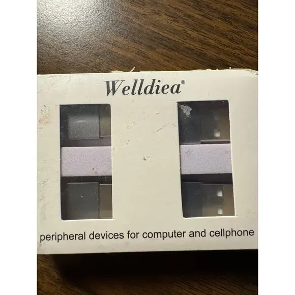 Welldiea USB to USB C Adapter 4-Pack, 2 Type C Female to A Male Charger Convert