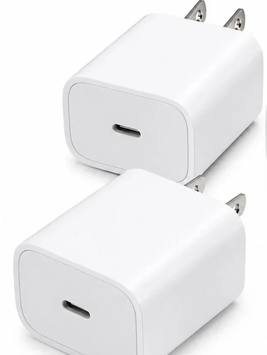 20W USB-C Fast Charger 2 Pack| PD Wall Adapter for iPhone 15/14/13/12 and Samsun