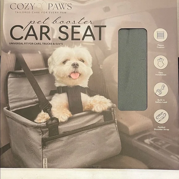 Gray Small Pet Booster Car Seat